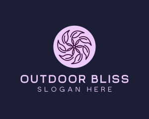 Eco Flower Leaf logo design