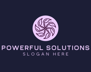 Eco Flower Leaf logo design