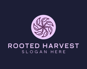 Eco Flower Leaf logo design