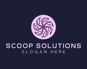 Eco Flower Leaf logo design