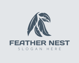 Tribal Bird Feather logo design