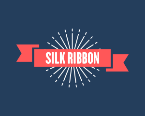 Starburst Ribbon Banner logo design