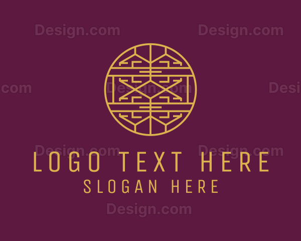 Elegant Gold Line Art Logo