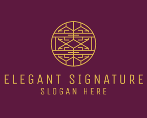 Elegant Gold Line Art logo design