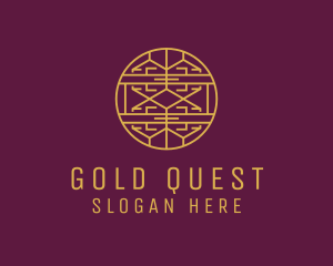 Elegant Gold Line Art logo design