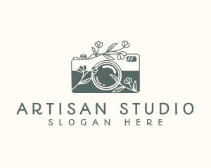 Floral Camera Studio logo design