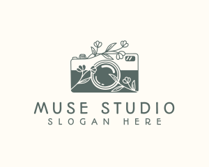 Floral Camera Studio logo design