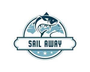 Fisherman Aquatic Sailing logo design