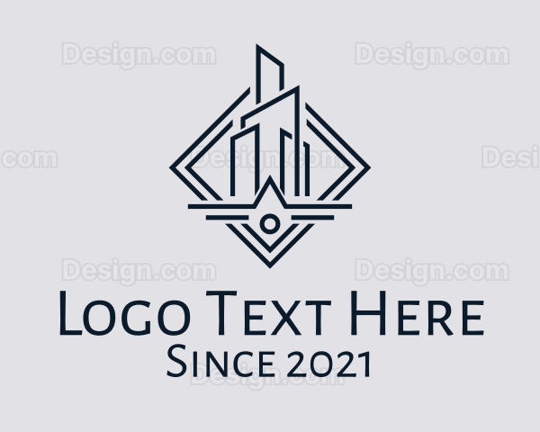 Minimalist Building Contractor Logo