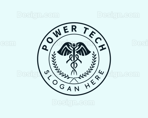 Medical Hospital Caduceus Logo