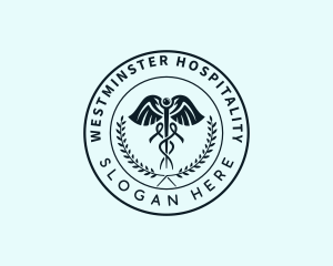 Medical Hospital Caduceus logo design