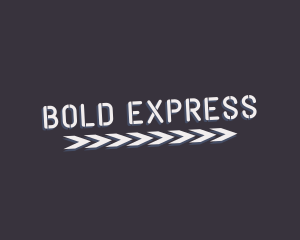 Express Arrow Stencil logo design