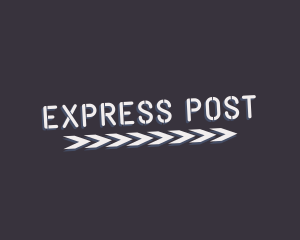 Express Arrow Stencil logo design