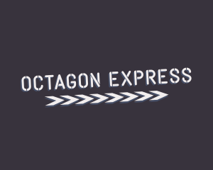 Express Arrow Stencil logo design