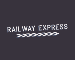 Express Arrow Stencil logo design