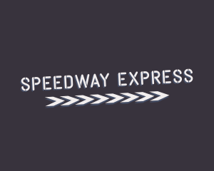 Express Arrow Stencil logo design