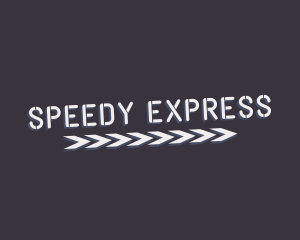 Express Arrow Stencil logo design