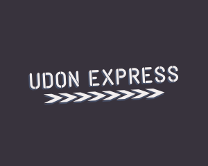 Express Arrow Stencil logo design