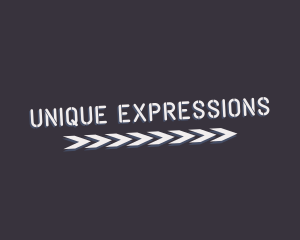 Express Arrow Stencil logo design