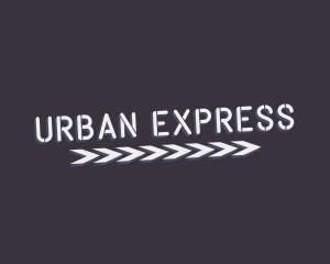 Express Arrow Stencil logo design