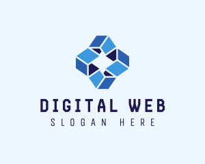 Digital Network Cube  logo design