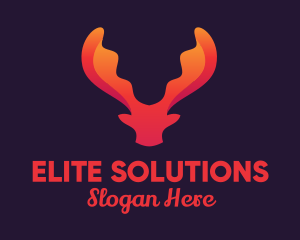 Red Orange Moose Antlers logo