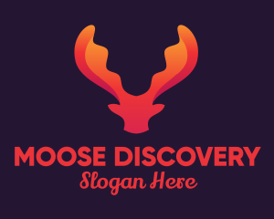 Red Orange Moose Antlers logo