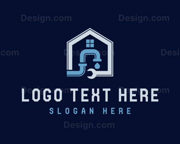 Plumber Wrench Repair Logo