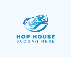 House Wash Cleaning logo design