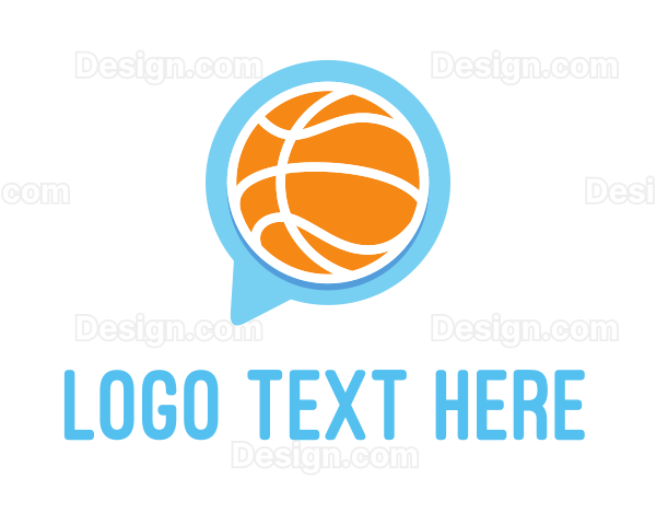 Basketball Sport Chat Logo