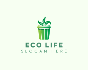 Eco Garbage Can logo design