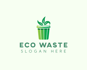 Eco Garbage Can logo design