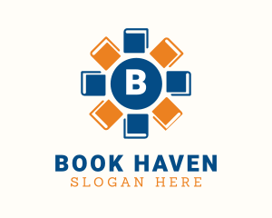 Learning Book Library logo design