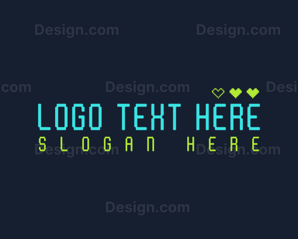 Neon Videogame Wordmark Logo