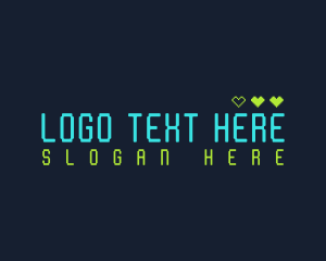 Neon Videogame Wordmark logo