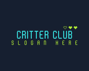 Neon Videogame Wordmark logo design