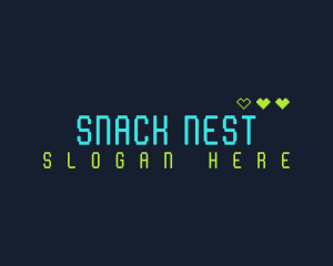 Neon Videogame Wordmark logo design