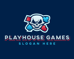 Casino Gaming Skull logo design