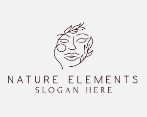 Nature Woman Face logo design