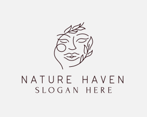 Nature Woman Face logo design