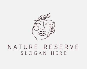 Nature Woman Face logo design