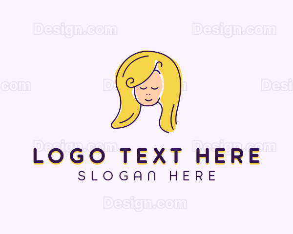 Blonde Hair Salon Logo