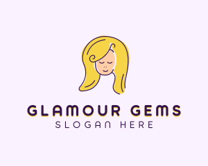 Blonde Hair Salon logo design