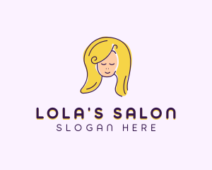 Blonde Hair Salon logo design