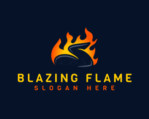 Flame Chicken Wing logo design