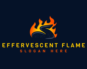 Flame Chicken Wing logo design