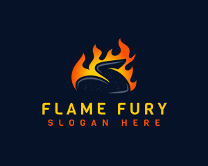 Flame Chicken Wing logo design