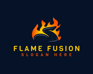 Flame Chicken Wing logo design