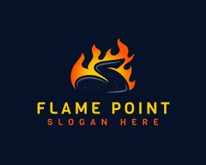 Flame Chicken Wing logo design