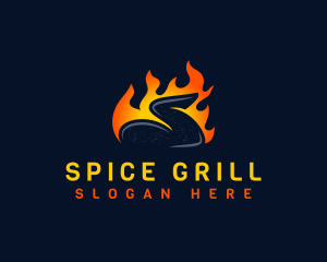 Flame Chicken Wing logo design